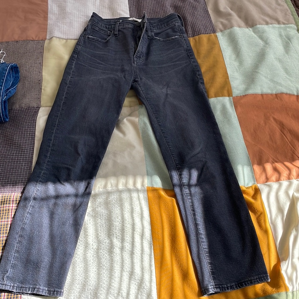 Madewell Perfect Vintage Crop jeans-grey black color